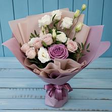 Букет цветов из:  Розы и Лизиантусы #REPLACE_PRED# Санкт-Петербурге