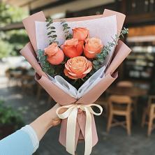 Букет персиковый аромат в Санкт-Петербурге Букет цветов из:  Розы в Санкт-Петербурге
